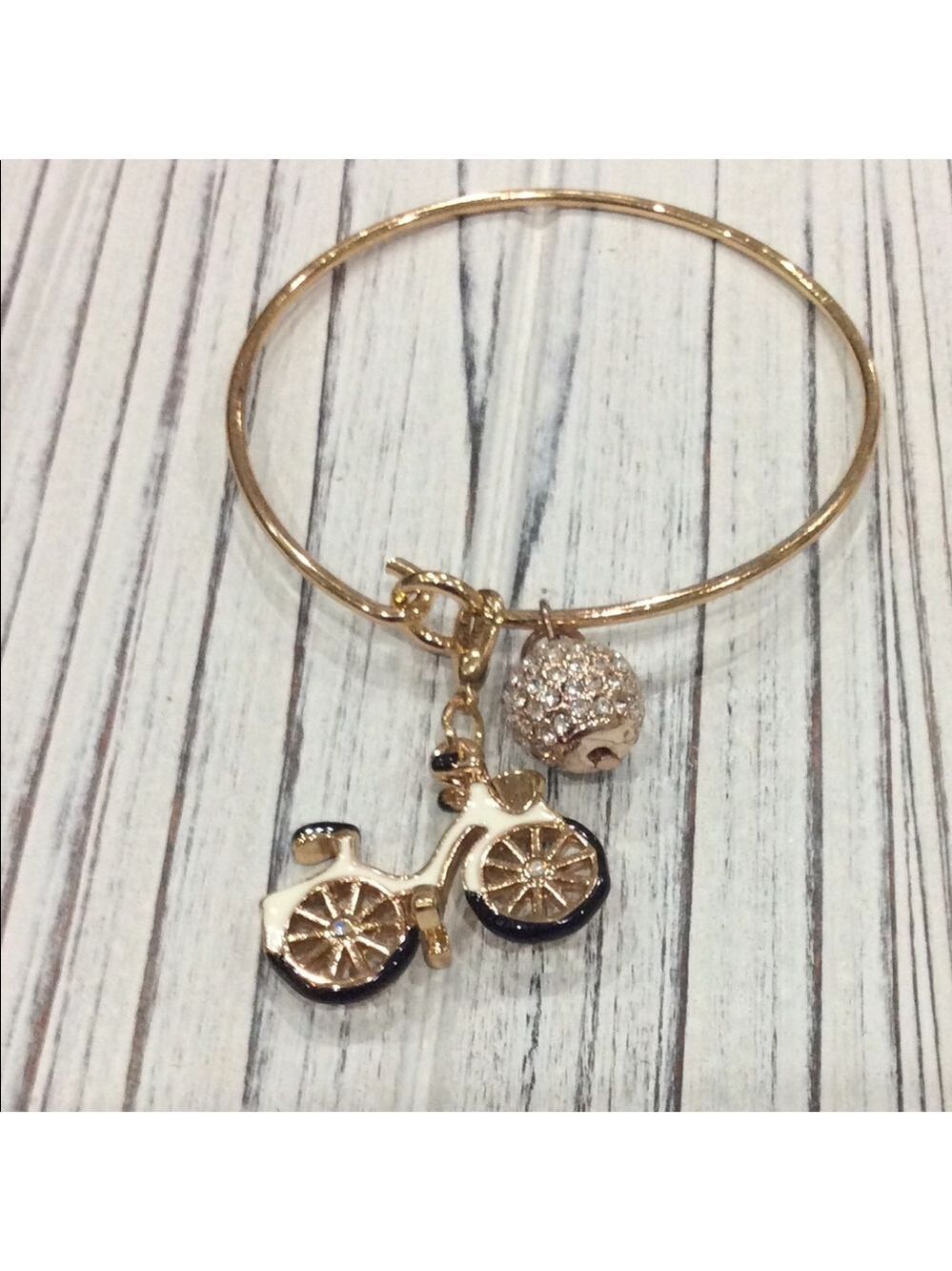Bicycle and Crystal Ball Bracelet